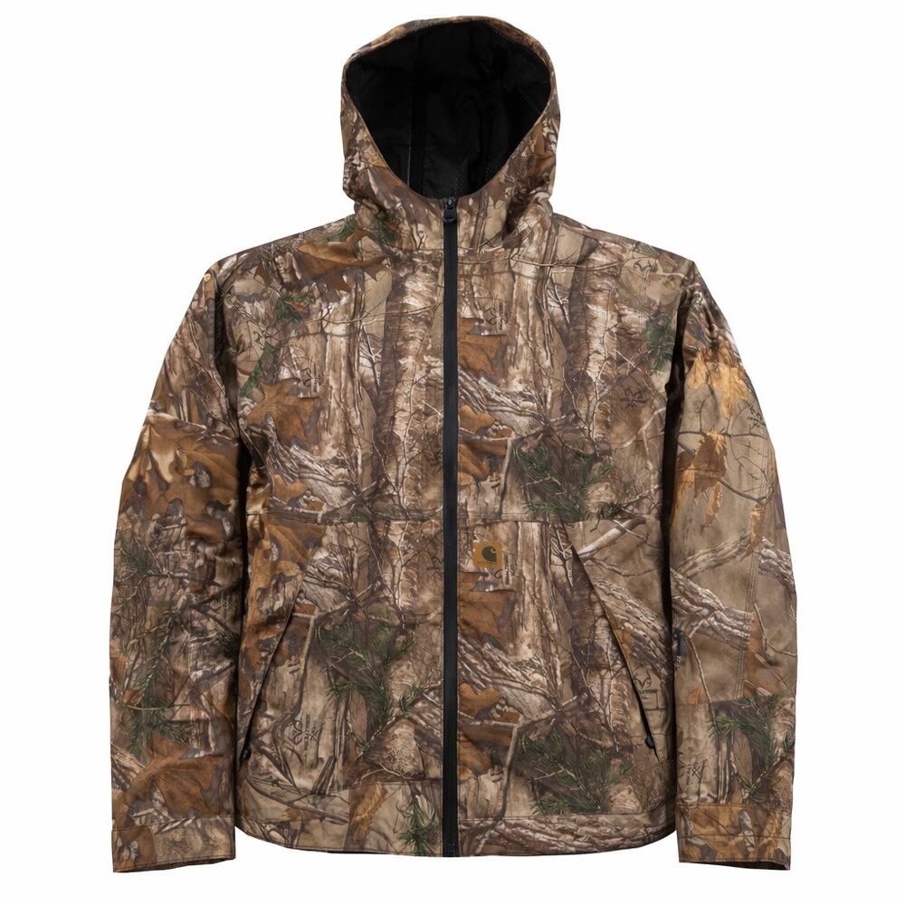 Carhartt Storm Defender Realtree Camo Waterproof Jacket Detachable Hood Sz M